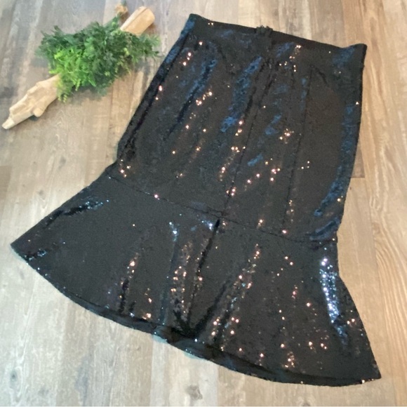 TORRID Black Sequin Mermaid Style Midi Skirt Plus Size 16 - Picture 11 of 11